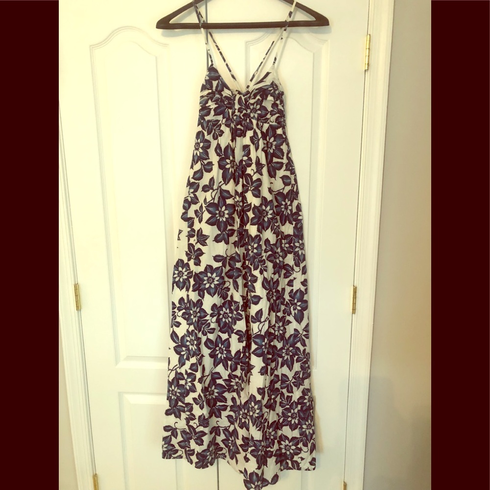Resort Hibiscus Strappy Maxi dress